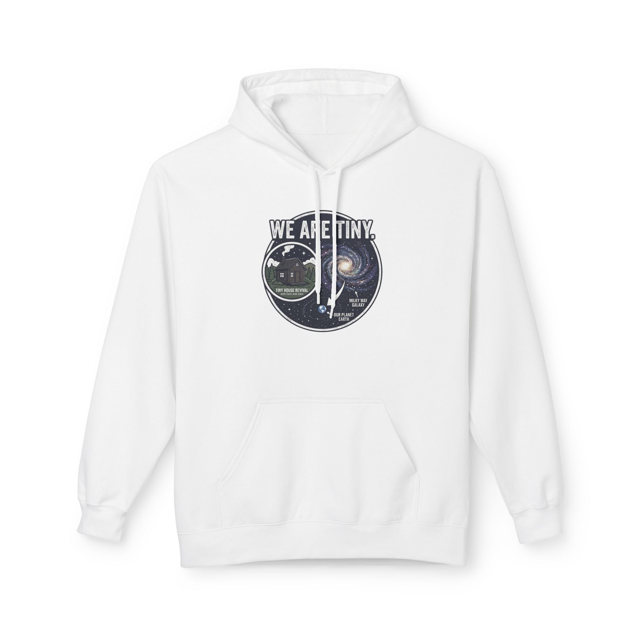 We Are Tiny Astronaut Hoodie — Space Explorer Graphic Pullover